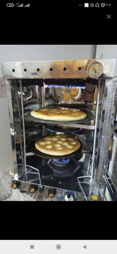 تنورگازی دو چدن چهارسینی خانگی پخت نان و شیرینی
